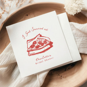 Serviette En Papier Funky Je Me Suis Vendu Fête des mariées De Pizza