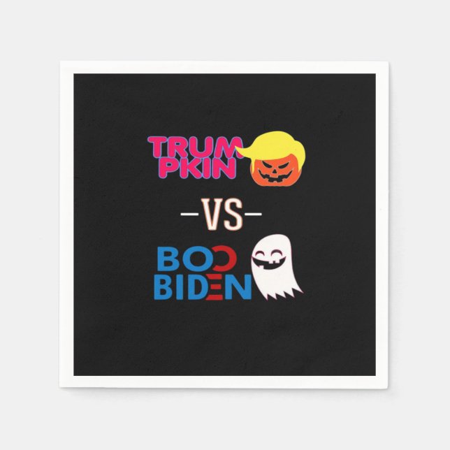 Serviette En Papier Funky Trumpkin Vs Boo Biden Classe Design Hallowee (Devant)