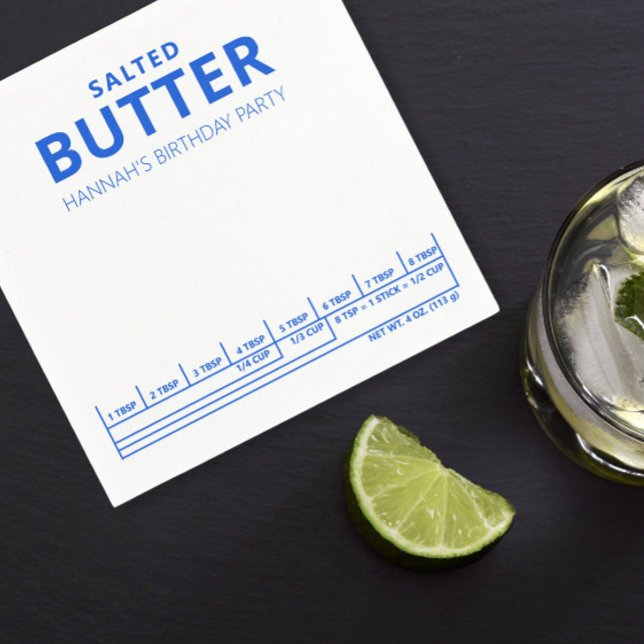 Serviette En Papier Funny Anniversaire thème beurre de fête (Créateur téléchargé)