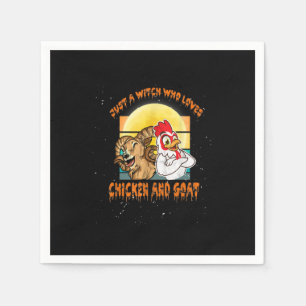 Serviette En Papier Funny Chicken et Goat Halloween Costume Poison