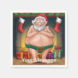 Serviette En Papier Funny Dirty Père Noël collection de Noël