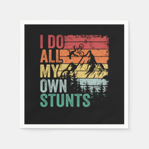 Serviette En Papier Funny Downhill Mountain Biking Venin Vintage MTB