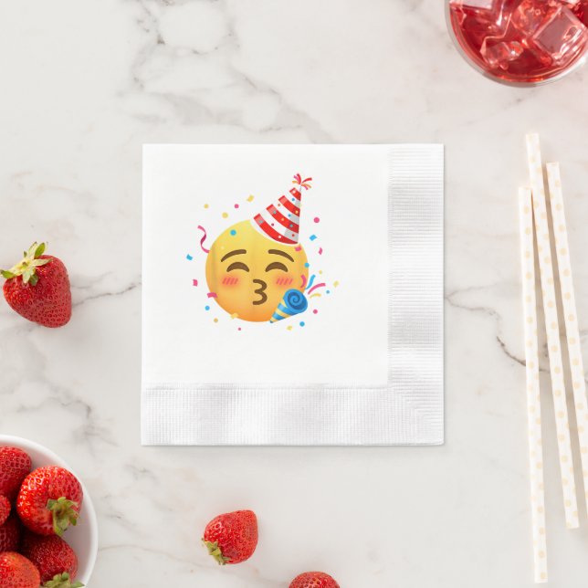 Serviette En Papier Funny Emoticon Party (En situation)