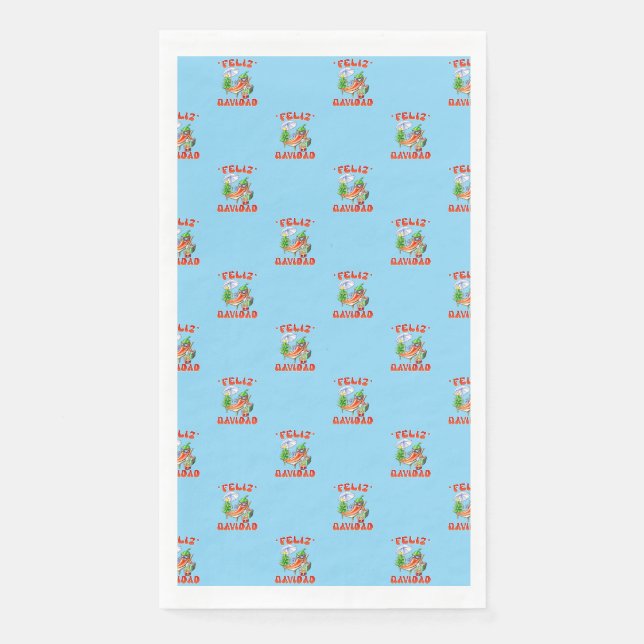 Serviette En Papier Funny Feliz Navidad Cute Christmas Chili (Devant)