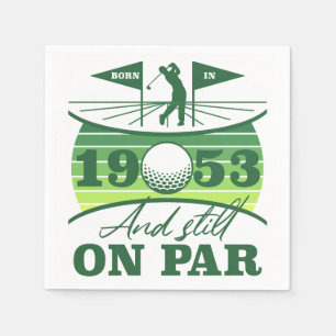 Serviette En Papier Funny Golfer 1953 70e anniversaire