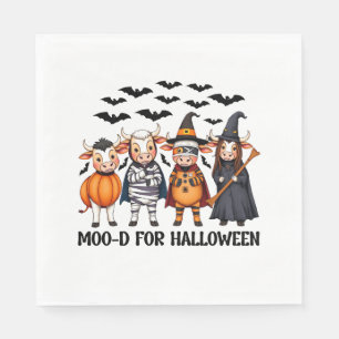 Serviette En Papier Funny Highland Cow Moo-d pour Halloween