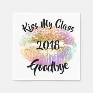 Serviette En Papier Funny Kiss My Class Adieu Lièvres
