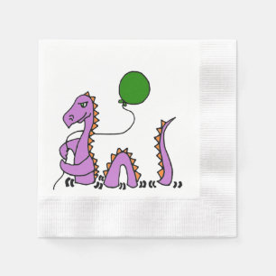 Serviette En Papier Funny Loch Ness Monster avec ballon