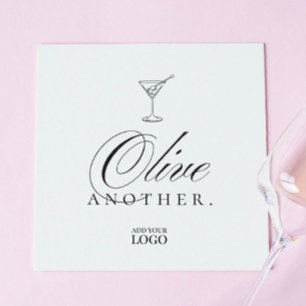 Serviette En Papier Funny Martini Olive Bar Restaurant Cocktail