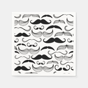 Serviette En Papier Funny Mustache