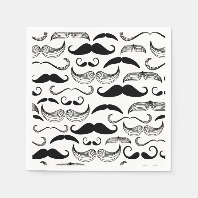 Serviette En Papier Funny Mustache (Devant)