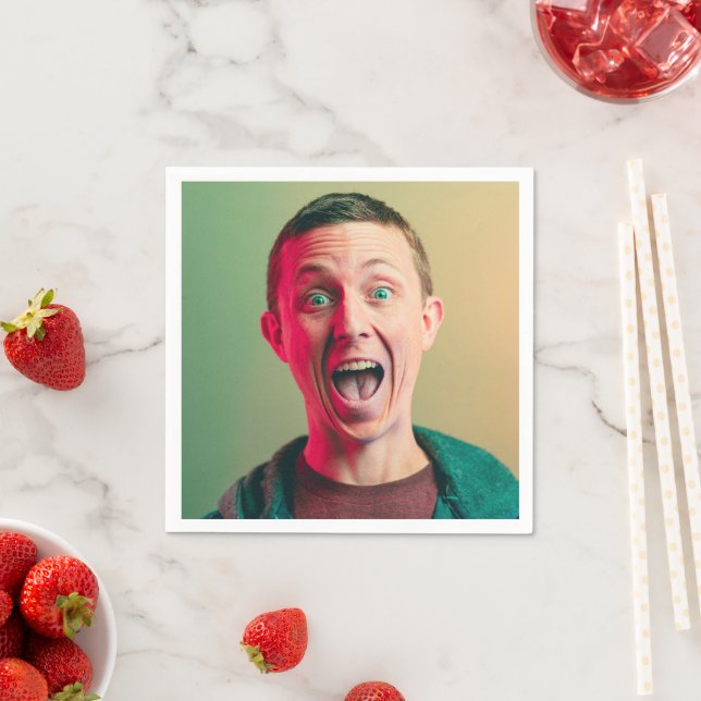 Serviette En Papier Funny Photo Anniversaire Fête (En situation)