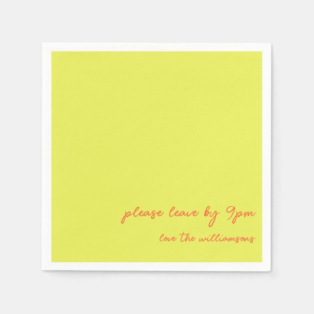 Serviette En Papier Funny Quote Introvert Humor Custom Chartreuse (Devant)
