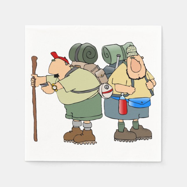 Serviette En Papier Funny Randonneurs Outdoor Adventure Camping Humour (Devant)