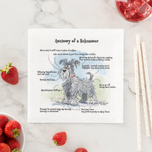Serviette En Papier Funny Schnauzer Papier Napkin