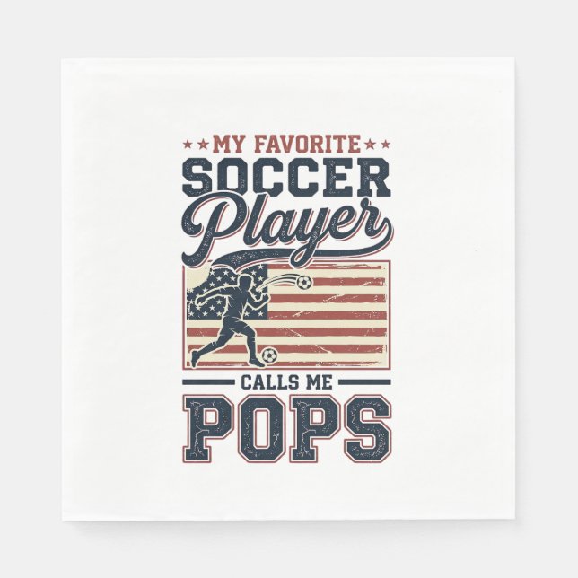 Serviette En Papier Funny Soccer Pops Vintage Engraving Conception de  (Devant)