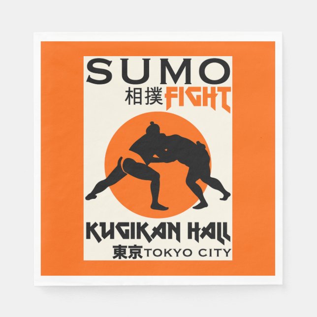 Serviette En Papier Funny Sumo Wrestler (Devant)