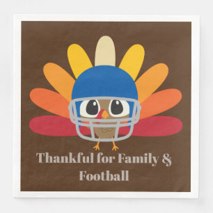 Serviette En Papier Funny Thanksgiving soirée de dinde de football