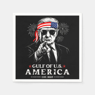 Serviette En Papier Funny Trump Golfe Des USA Amérique 2025 4 juillet