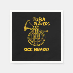 Serviette En Papier Funny Tuba Players Kick Brass Musicien Musique