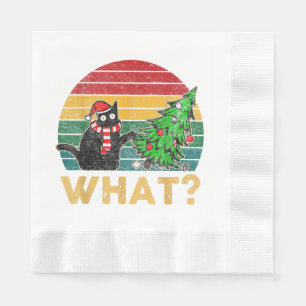 Serviette En Papier Funny Ugly Sweet de Noël Chemise Naughty Chat San