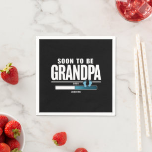 Serviette En Papier Futur Grand-père Homme Prévu 2025 Nouveau Grand-pè