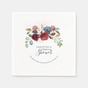 Serviette En Papier Futur mariage écriture florale Bourgogne