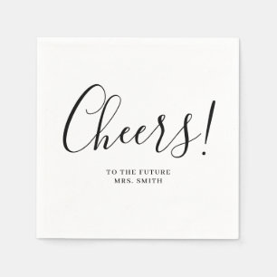 Serviette En Papier Futur Mme Fête des mariées moderne serviettes