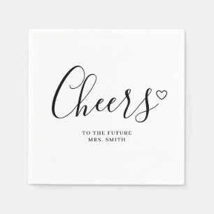 Serviette En Papier Futur Mme Fête des mariées moderne serviettes