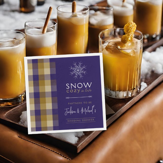 Serviette En Papier Futurs grands-parents à la Chic Winter Wedding Sho (Créateur téléchargé)