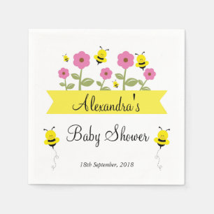Serviette En Papier Gaffez les serviettes de baby shower d'abeille