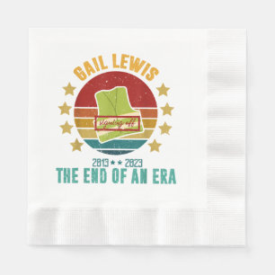 Serviette En Papier Gail Lewis, Nous Vous Saluons, Fin D'Une Époque Si