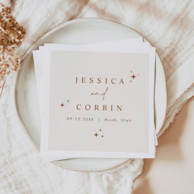 Serviette En Papier GALA Bohemian Terracotta Celestial Star Désert Nap (Créateur téléchargé)