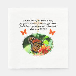 SERVIETTE EN PAPIER GALATIENS 5 PHOTOGRAPHIES BUTTERFLY