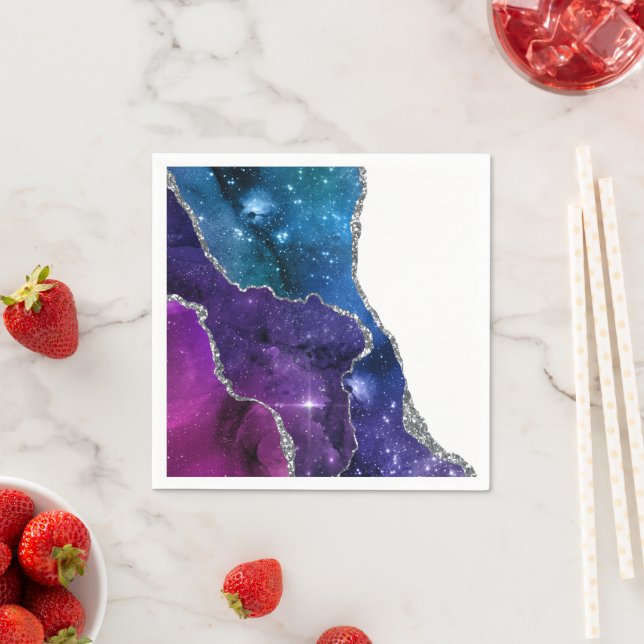Serviette En Papier Galaxy Agate Series Design 23 (En situation)