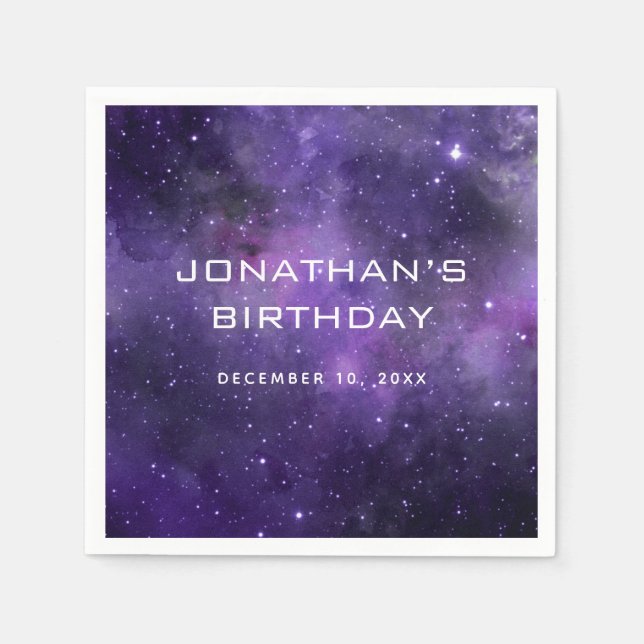 Serviette En Papier Galaxy Space Kids Birthday. Astronomy Cosmic Party (Devant)