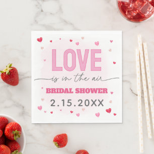 Serviette En Papier Galentines L'amour est dans la Fête des mariées aé