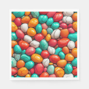 Serviette En Papier Galets de mer colorés