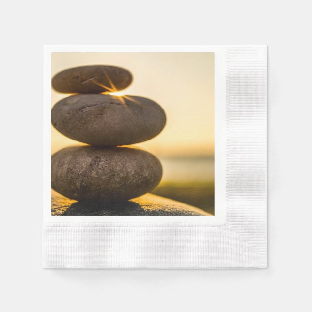 Serviette En Papier Galets empilés (Devant)