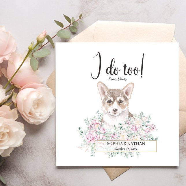 Serviette En Papier Gallois Corgi Chien Mariage Cocktail  Serviettes (Créateur téléchargé)