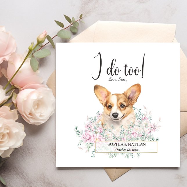 Serviette En Papier Gallois Corgi Chien Mariage Cocktail  Serviettes (Créateur téléchargé)