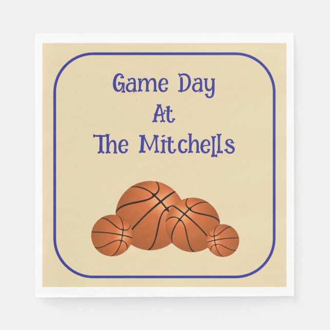 Serviette En Papier Game Day Basketball Watch Party  (Devant)