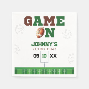 Serviette En Papier Game On Football Anniversaire Américain