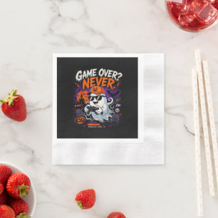 Serviette En Papier Game Over N'est Jamais Drôle Gamer Fantôme Hallowe