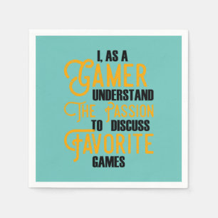 Serviette En Papier Gamer Art Un Gamer Comprend La Passion