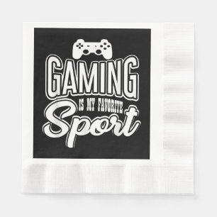 Serviette En Papier Gamer - Jouer Est Mon Sport Préféré