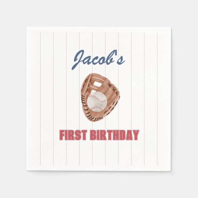 Serviette En Papier gant de base-ball (Devant)