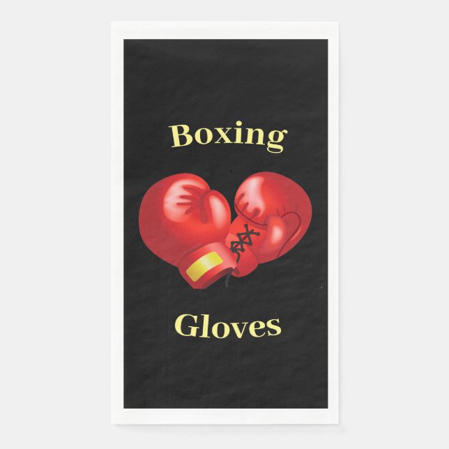 Serviette En Papier Gants de boxe Design Serviettes d'hôtes serviettes (Devant)