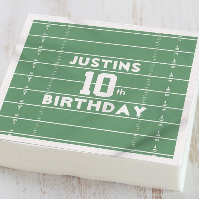 Serviette En Papier Garçon Anniversaire Football Fête Personnalisé (Créateur téléchargé)