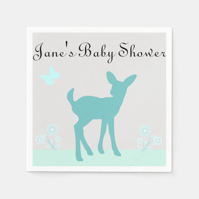 Serviette En Papier Garçon Baby shower serviettes (Devant)